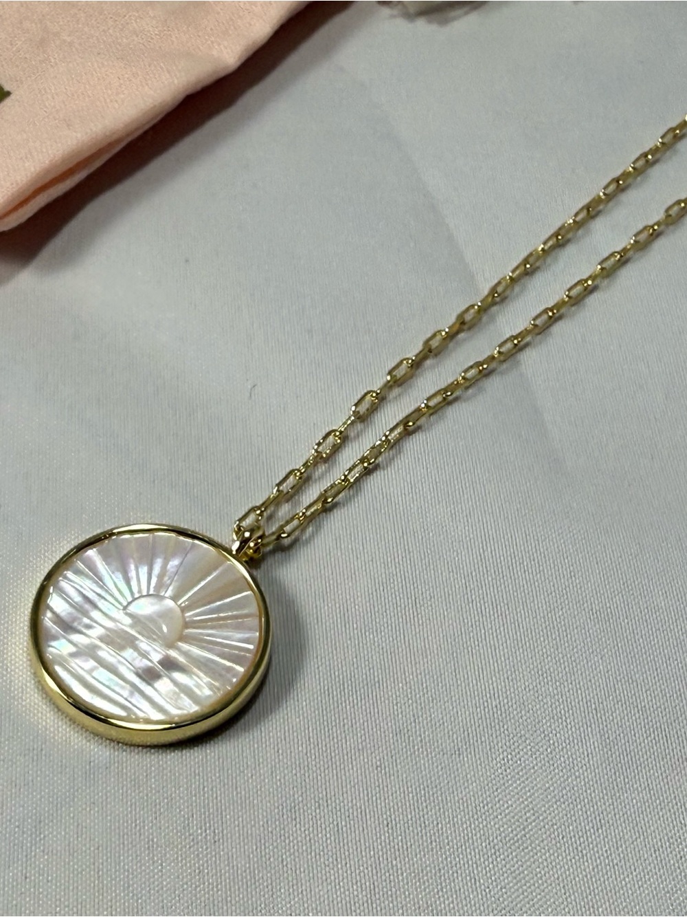 Gorjana Gold Necklace with Mother-of-Pearl Pendant - Picture 5 of 5